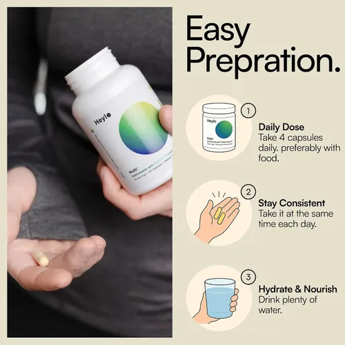Vista 8 de Heylo Multi+ Suplemento multivitamínico avanzado – Aumenta la energía, mejora el apoyo inmunológico, proporciona protección antioxidante, promueve