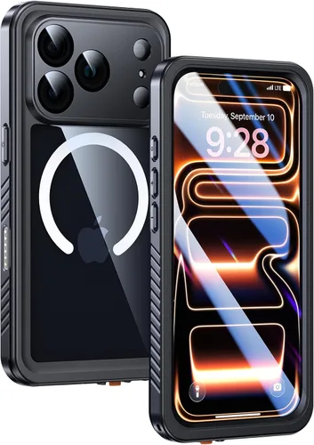 Vista 16 de Lanhiem Funda Magnética para iPhone 17 Pro de Privacidad, Funda Impermeable a Prueba de Polvo, [Protector de Pantalla Antiespía Integrado]