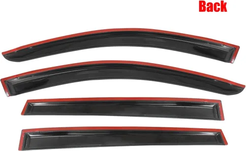 Vista 5 de IKON MOTORSPORTS - Visera de ventana compatible con Toyota RAV4 2013-2018, humo oscuro acrílico, 4 unidades, protección contra la lluvia, viento