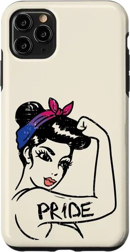 Vista 11 de Funda de regalo para iPhone 14 con bandera LGBTQ de orgullo bisexual e irrompible para mujer fuerte