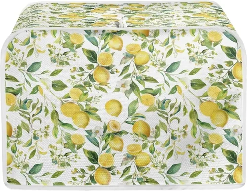 Vista 26 de chaqlin Cubierta para tostadora con estampado de chocolate, 2 rebanadas, resistente a las manchas, cubierta para horno de pan de diseño divertido
