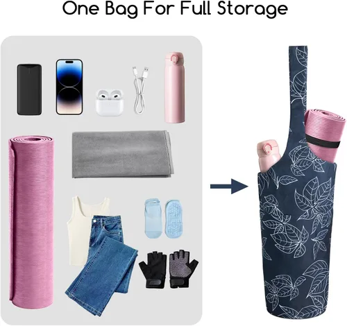 Vista 4 de IwIeIaIrI Yoga Mat Bag for Women with Mat Carrier Large Size Pocket