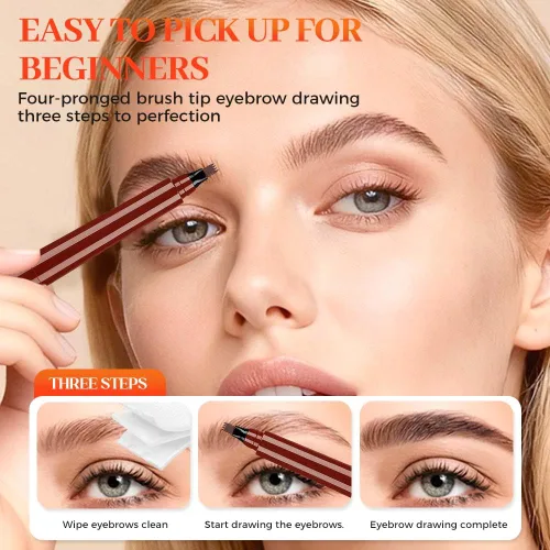 Vista 4 de Microblading Lápices de cejas para mujeres, 2026 Lápiz de cejas impermeable mejorado 3D de microblading, lápiz de cejas de punta fina para Negro