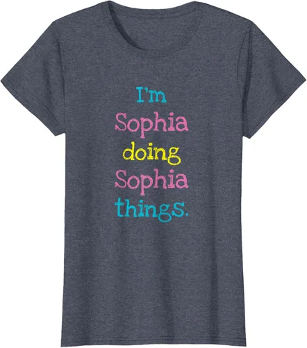 Vista 82 de Sophia - Camiseta con texto personalizado para niñas