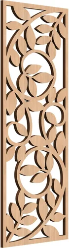 Vista 136 de 9 3/8"W x 24 3/8"H x 1/4"T Utica Decorativo Fretwork Madera Paneles de Pared, Abedul