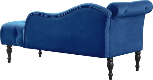 Vista 8 de HomSof Silla moderna de interior con tumbona sin brazos con patas de madera maciza