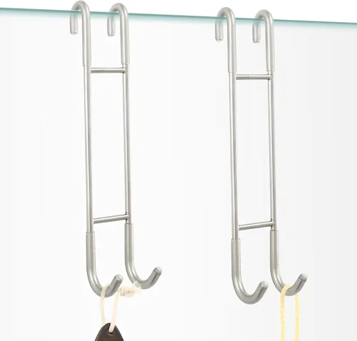 Vista 11 de NINETREX - Ganchos para puerta de ducha, ganchos sobre puerta de vidrio para baños de vidrio sin marco, gancho de acero inoxidable SUS 304 Dorado