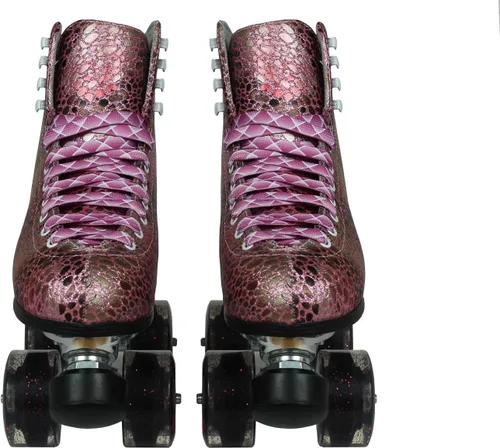 Vista 5 de Epic Skates Sparkle - Patines cuádruples de caña alta