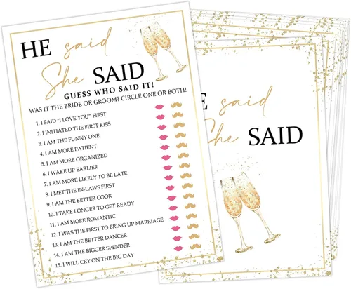 Vista 11 de What Did the Groom Say - Juego de despedida de soltera, despedida de soltera y despedida de soltera, juego de 30 tarjetas, tarjetas de juego