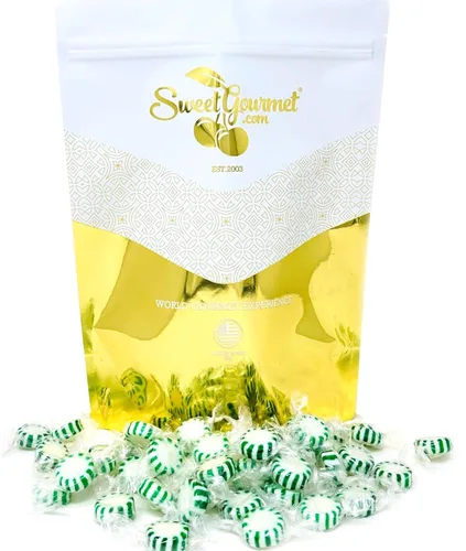 Vista 7 de SweetGourmet Navidad de menta verde y menta Starlight Arcor Hard Candy Bulk Twist Wrap 1 libra