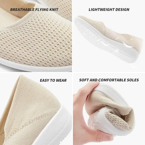 Vista 2 de hash bubbie - Zapatos bajos sin cordones y cómodos para mujer, zapatos de vestir, zapatos de tenis, zapatos de trabajo, enfermeras, zapatos