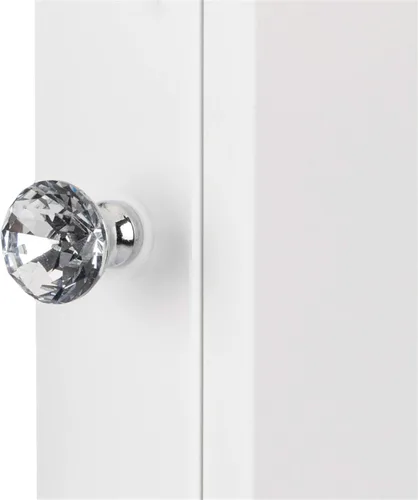 Vista 8 de Gabinetes de medicina de baño con espejo, gabinete de baño montado en la pared gabinete de almacenamiento de madera gabinete de pared de baño