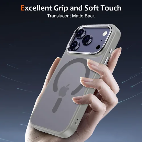 Vista 591 de Anuck - Funda magnética para iPhone 11 compatible con MagSafe, carcasa trasera mate translúcida dura, borde de TPU, delgada, resistente a impactos