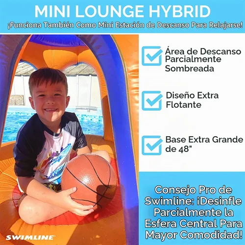 Vista 6 de Piscina inflable gigante de juguete Swimline para shootball Juego de baloncesto flotante (inflable)