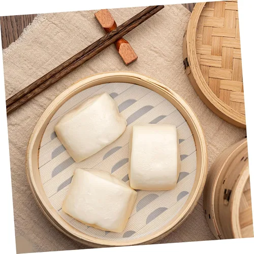 Vista 8 de ABOOFAN 6 almohadillas de silicona para vapor, redonda, antiadherente, malla de hornear reutilizable para bollos al vapor y diámetro de dim sum