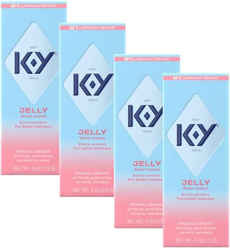 Vista 11 de K-Y Jelly Classic Fórmula a base de agua amigable con el cuerpo, 4 onzas líquidas, lubricante personal para sexo más húmedo para hombres, mujeres