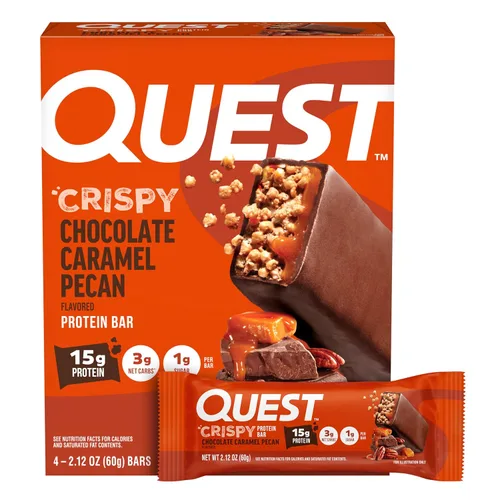 Vista 8 de Quest Nutrition - Barra de proteína crujiente para pastel de cumpleaños, 0.67 onzas de proteína, 0.04 oz de azúcar, 0.07 oz de carbohidratos netos