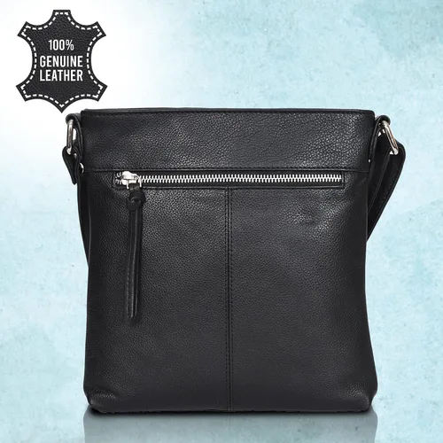Vista 2 de VALENCHI Bolsos cruzados de cuero real para mujer, bolsos cruzados de tamaño mediano para mujer - Monederos cruzados de cuero para mujer