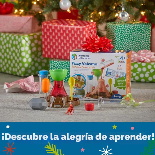 Vista 2 de Learning Resources Fizzy Volcano - 13 Piezas, Edades 4+, Kits de Laboratorio Científico para Preescolar, Experimentos de Juguetes STEM para Niños
