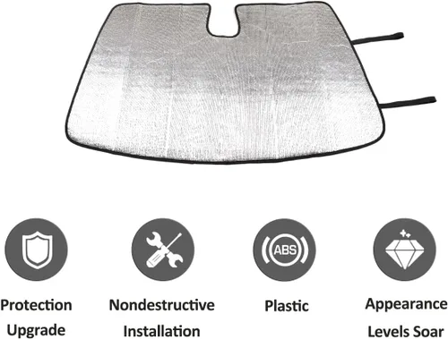 Vista 7 de YIWANG Parasol para parabrisas de automóvil, parasol para ventana trasera completa para Benz Smart, protector de rayos UV