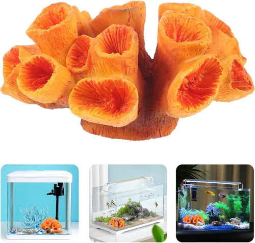 Vista 3 de Ipetboom Acuario Arrecife de Coral Ornamento Resina Peces Plantas de acuario Peces Habitat Paisaje Subacuático Plantas de Mar Modelo para Betta Fish