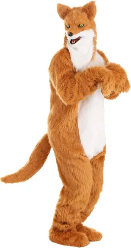 Vista 3 de Adults Fox Costume with Mouth Mover Mask