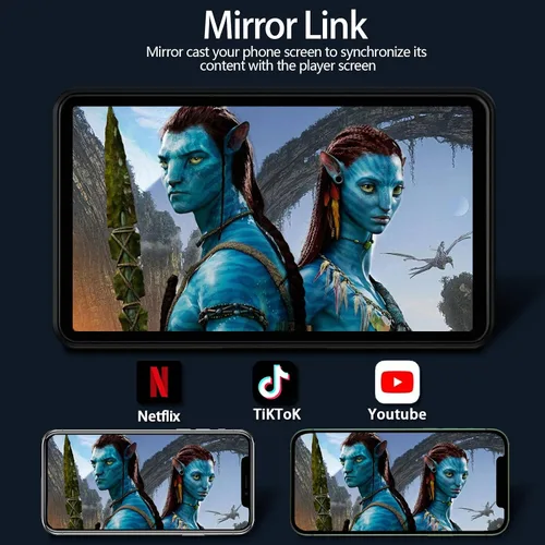 Vista 3 de Pantalla Carplay inalámbrica para coche de 7" HD portátil, estéreo de coche con pantalla táctil con Apple CarPlay y Android Auto con Mirror