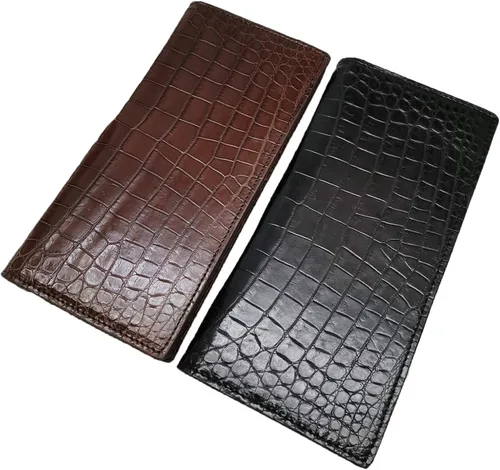 Vista 4 de Monedero largo de cuero para hombre con clip de dinero con capacidad para 13 tarjetas más billetera billetera tarjetero