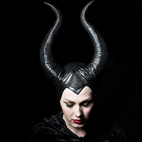 Vista 7 de 1 tocado de maléfica disfraz de Halloween, sombrero de maléfica cuernos de reina negra