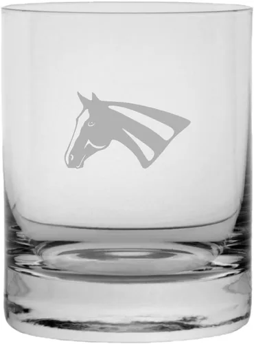 Vista 83 de Abaco Barb - Vaso de whisky con temática de caballo grabado (10.25 onzas)
