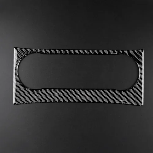 Vista 6 de Fibra de carbono, para accesorios Mercedes Benz, adhesivo central para panel de control para Mercedes Benz Clase C W204 2010-2013, decoración