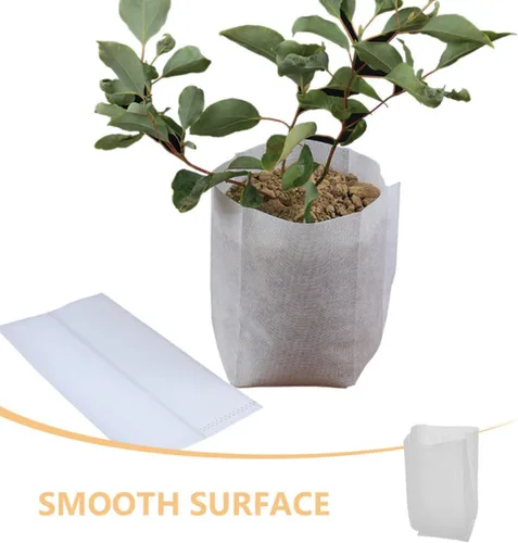Vista 7 de 200pcs Non Woven Fabric Plant Growing Bags for Seed Starting