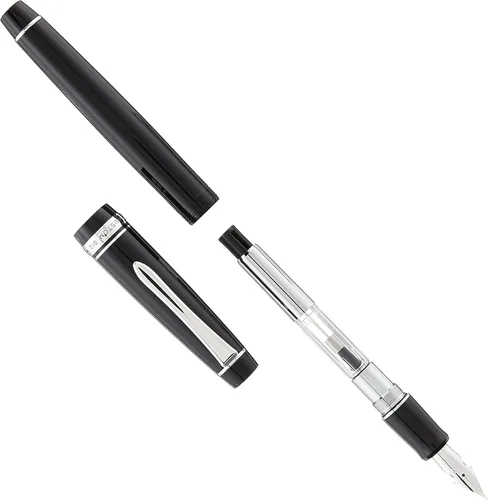 Vista 3 de PILOT Pluma estilográfica Custom 912, barril negro, FA Falcon Nib (71619)