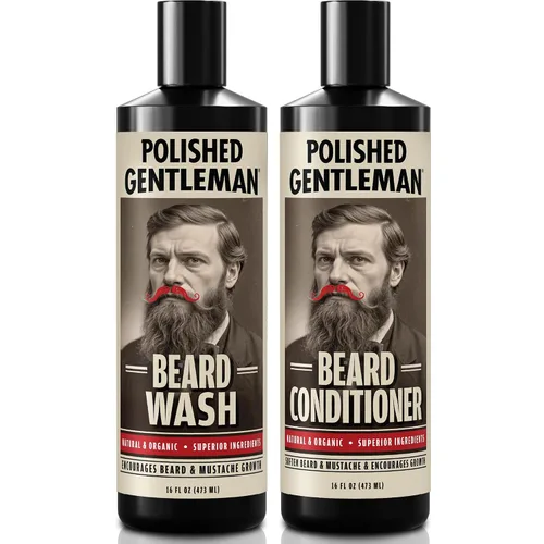Vista 6 de Polished Gentleman - Juego de champú y acondicionador para barba
