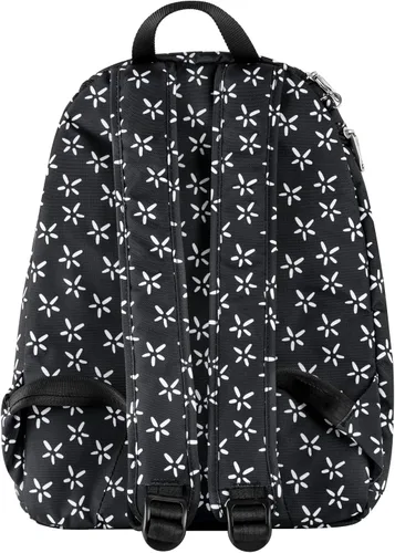Vista 3 de Travelon Mochila clásica antirrobo, A BW Small Flower Print, Computadora portátil