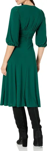 Vista 2 de Vince Camuto Vestido midi con nudo torcido para mujer