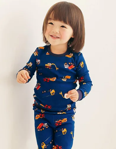 Vista 2 de VAENAIT BABY Toddler Kids Boys Girls 100% Cotton Jaws Truck Dino Snug fit Sleepwear Pajama Pjs Set