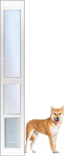 Vista 10 de Armor Flex - Puerta para mascotas con marco de aluminio resistente por High Tech Pet - Tecnología avanzada de solapa, protección resistente a