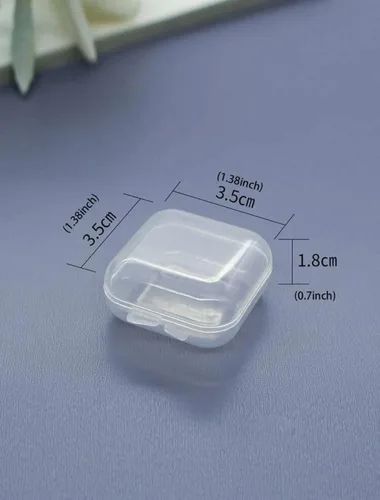 Vista 7 de 10pcs mini caja de almacenamiento de joyería transparente, multifuncional, portátil