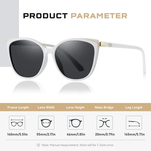 Vista 78 de Gafas de sol de moda ojo de gato para las mujeres moda Cateye UV400 protección gafas CL22017