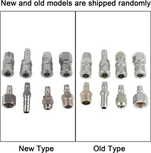 Vista 3 de Conector rápido para manguera de compresor, accesorio de manguera neumática, 8 piezas de conector de manguera, BSP 1/2 pulgada, manguera