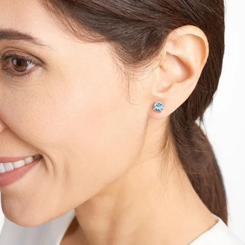 Vista 49 de Amazon Essentials Aretes redondos de plata de ley con piedra natal (anteriormente colección Amazon)