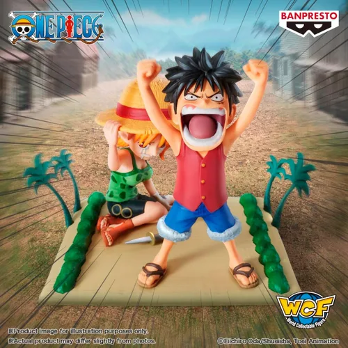 Vista 2 de Banpresto - One Piece - Log Stories - Luffy & Nami, World Collectable Figure de Bandai Spirits