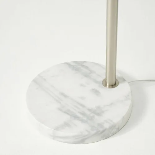 Vista 7 de Brightech Mason - Lámpara de pie de arco - Lámpara de pie de esquina moderna con pantalla de tambor colgante única para sala de estar - Luz curva