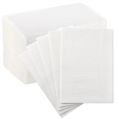 Vista 26 de JMU Baberos dentales negros, baberos dentales desechables de 3 capas, baberos para tatuajes impermeables para clínica dental, tienda de tatuajes