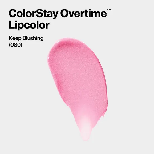Vista 2 de Revlon Lápiz Labial Líquido con Brillo Labial Transparente, ColorStay Overtime, Regalo para Mujeres, 080 Keep Blushing, 2 ml