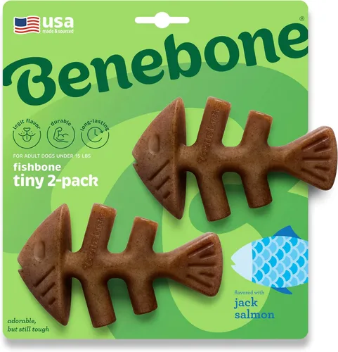 Vista 11 de Benebone Bone - Juguete masticable duradero para perros para masticadores agresivos, tocino real, fabricado en Estados Unidos, pequeño