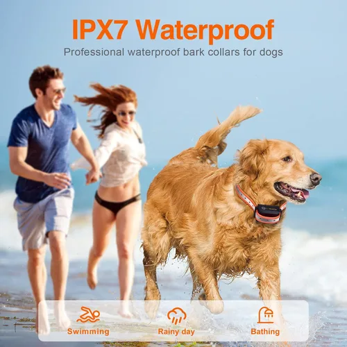 Vista 4 de ROJECO Collar de choque para perros para 2 perros con control remoto de 3300 pies, IPX7 impermeable, collar de choque recargable para perros