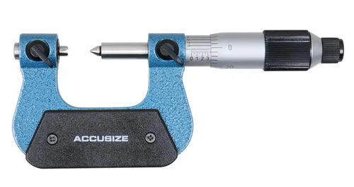 Vista 5 de Accusize Industrial Tools 0-1'' por 0.001'' micrómetro de rosca de tornillo con 5 yunque en caja ajustada, S916-C750