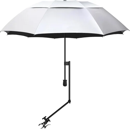 Vista 42 de XLINGZA Sombrilla de playa UPF 50+ con abrazadera universal ajustable